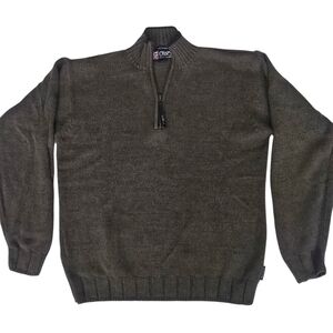 Chaps Men's Forest Green Half Zip-Up Sweater